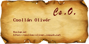 Csollán Olivér névjegykártya